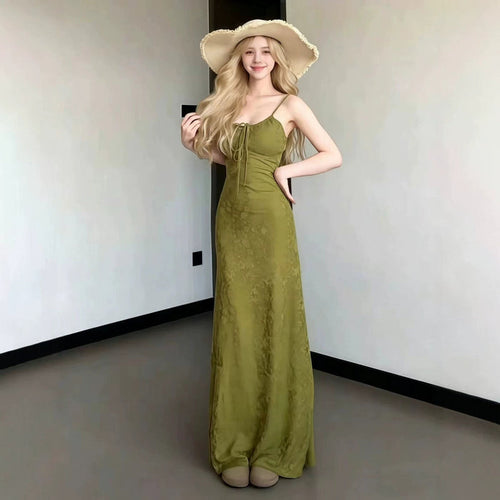 Women's Ribbed Knit Long Beach Dress – Maxi Summer Dress