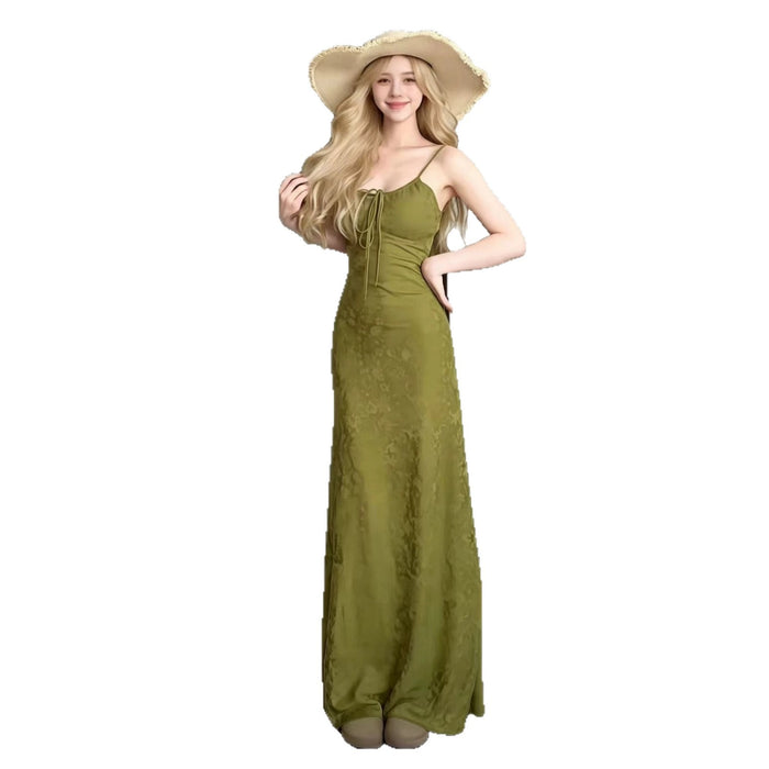 Women's Ribbed Knit Long Beach Dress – Maxi Summer Dress