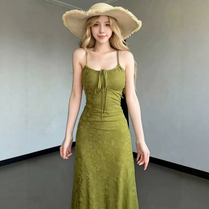 Women's Ribbed Knit Long Beach Dress – Maxi Summer Dress