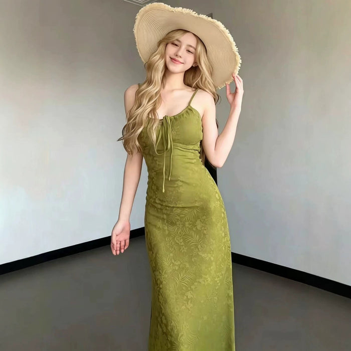 Women's Ribbed Knit Long Beach Dress – Maxi Summer Dress
