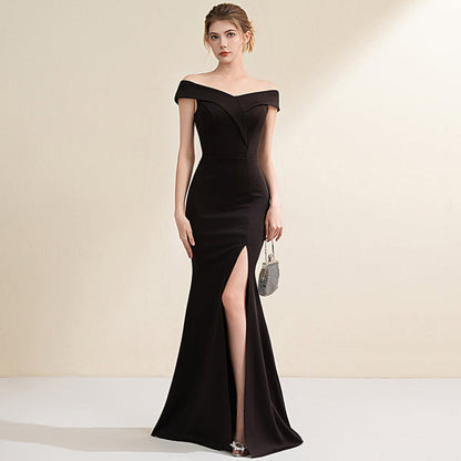 Women's Sleeveless Fishtail Maxi Evening Dress – Formal Gown