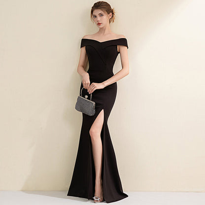 Women's Sleeveless Fishtail Maxi Evening Dress – Formal Gown